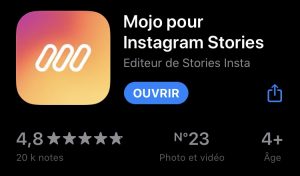 Mojo pour Instagram Stories